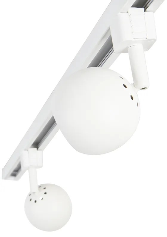 Sistem de șine inteligent monofazat inclusiv 5 GU10 WiFi alb - Gissi