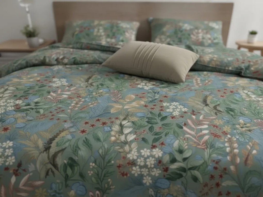 Lenjerie de pat din Renforce bumbac LUNARIA verde Dimensiune lenjerie de pat: 70 x 90 cm | 140 x 200 cm