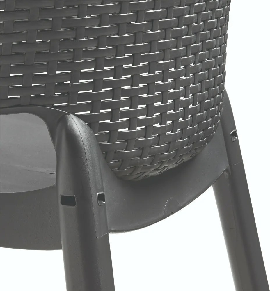 Set de mobilier de grădină Jueva cu 10 locuri, grafit