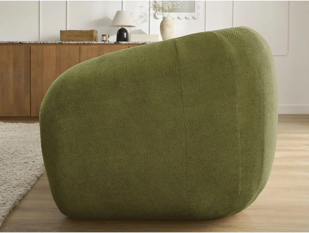 Canapea verde extensibilă cu tapițerie din chenille 228 cm Neyo – Bobochic Paris