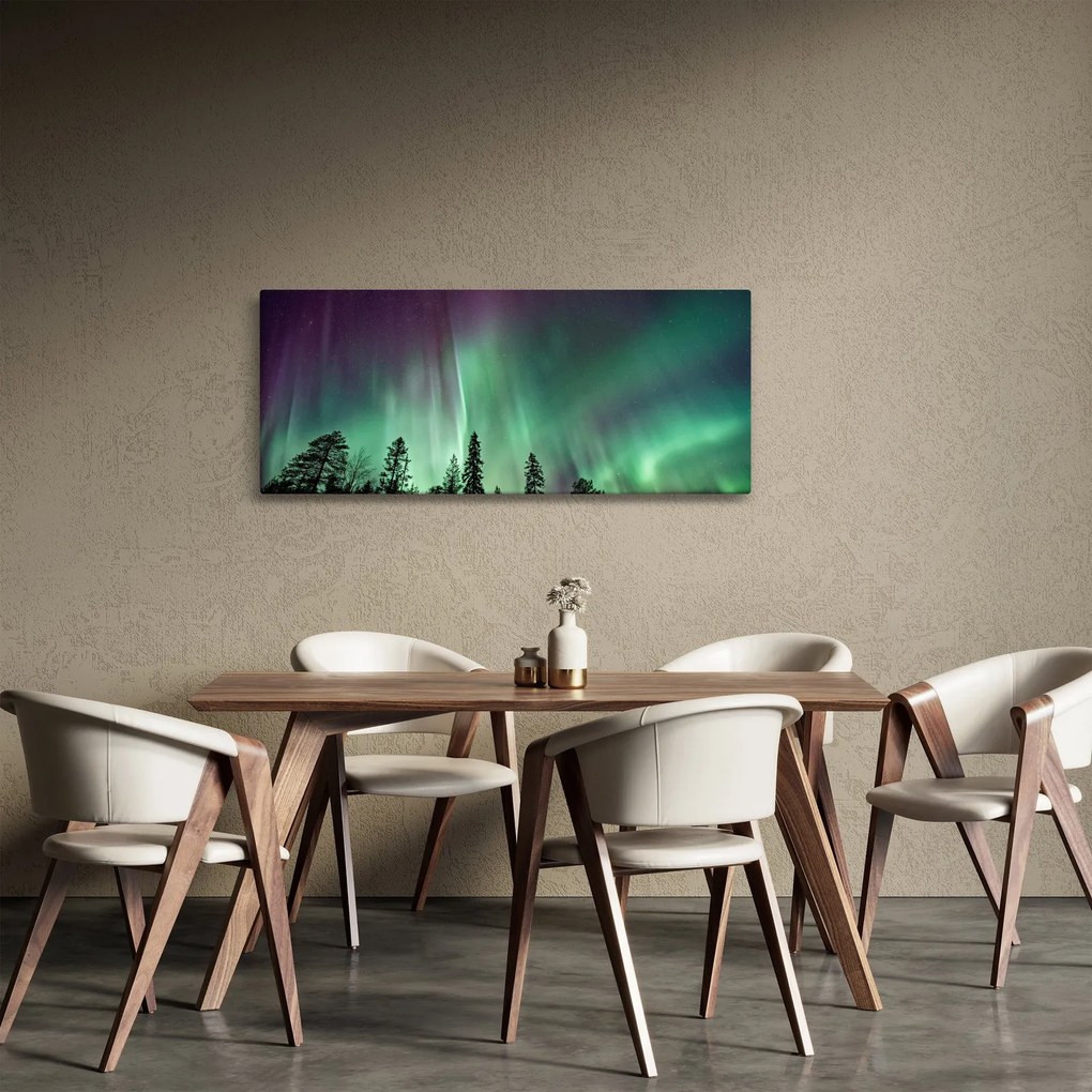 Tablou cu Northern Lights (120x50 cm)