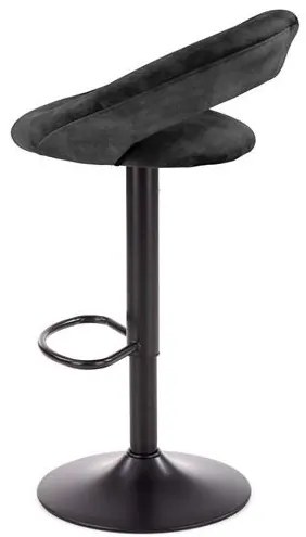 Scaun de bar H-102 velvet negru