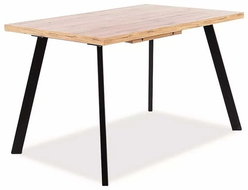 Masă de bucătărie Kubelis, stejar artisan / negru