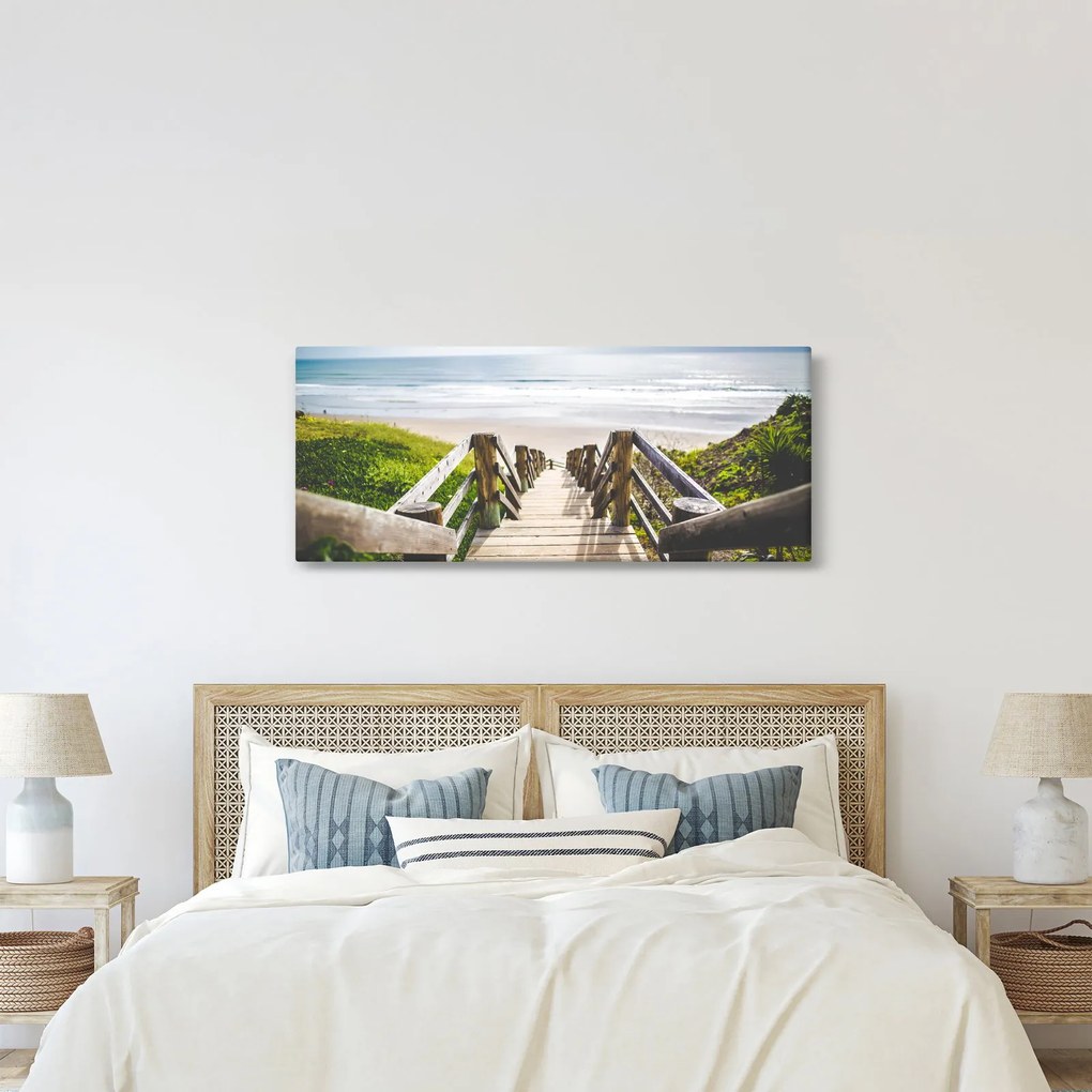 Tablou - Intare pe plaja (120x50 cm)