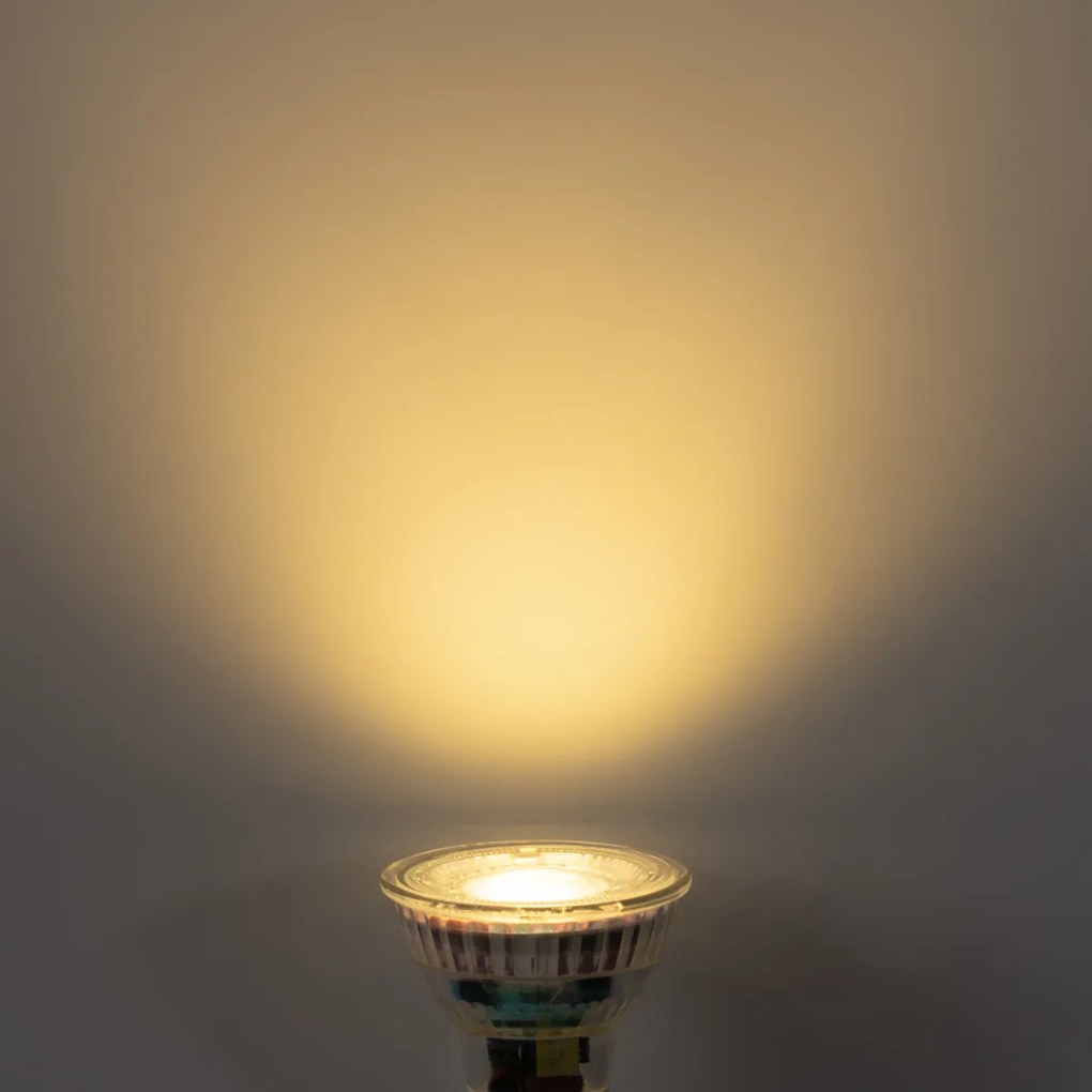 Set de 5 becuri LED GU10 50mm reglabile, clare, 2,5W, 450 lm, 2700K