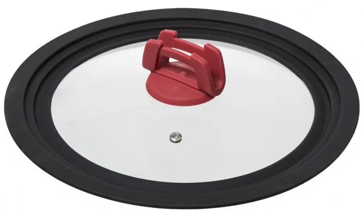 Capac universal Crosby, sticla, margini silicon, 26-28-30 cm