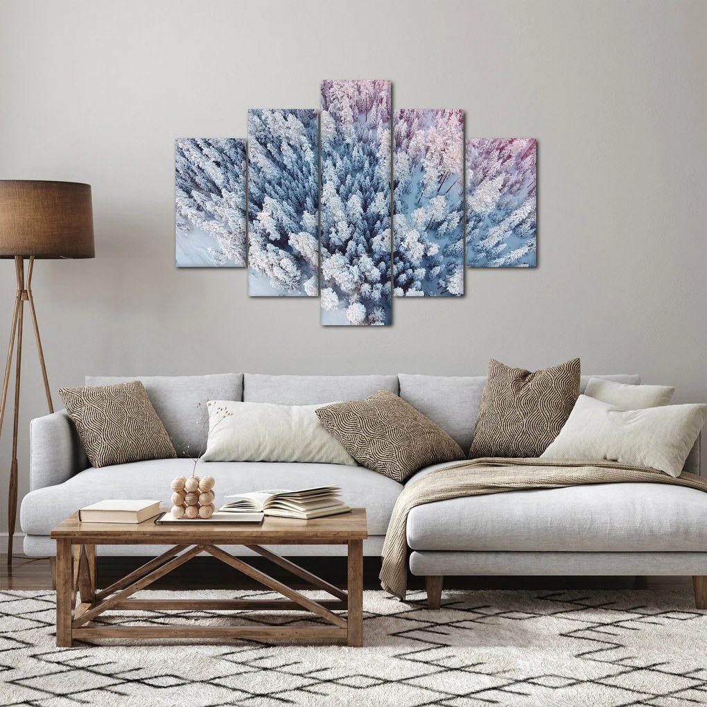 Tablou cu copaci înzăpeziți (150x105 cm)