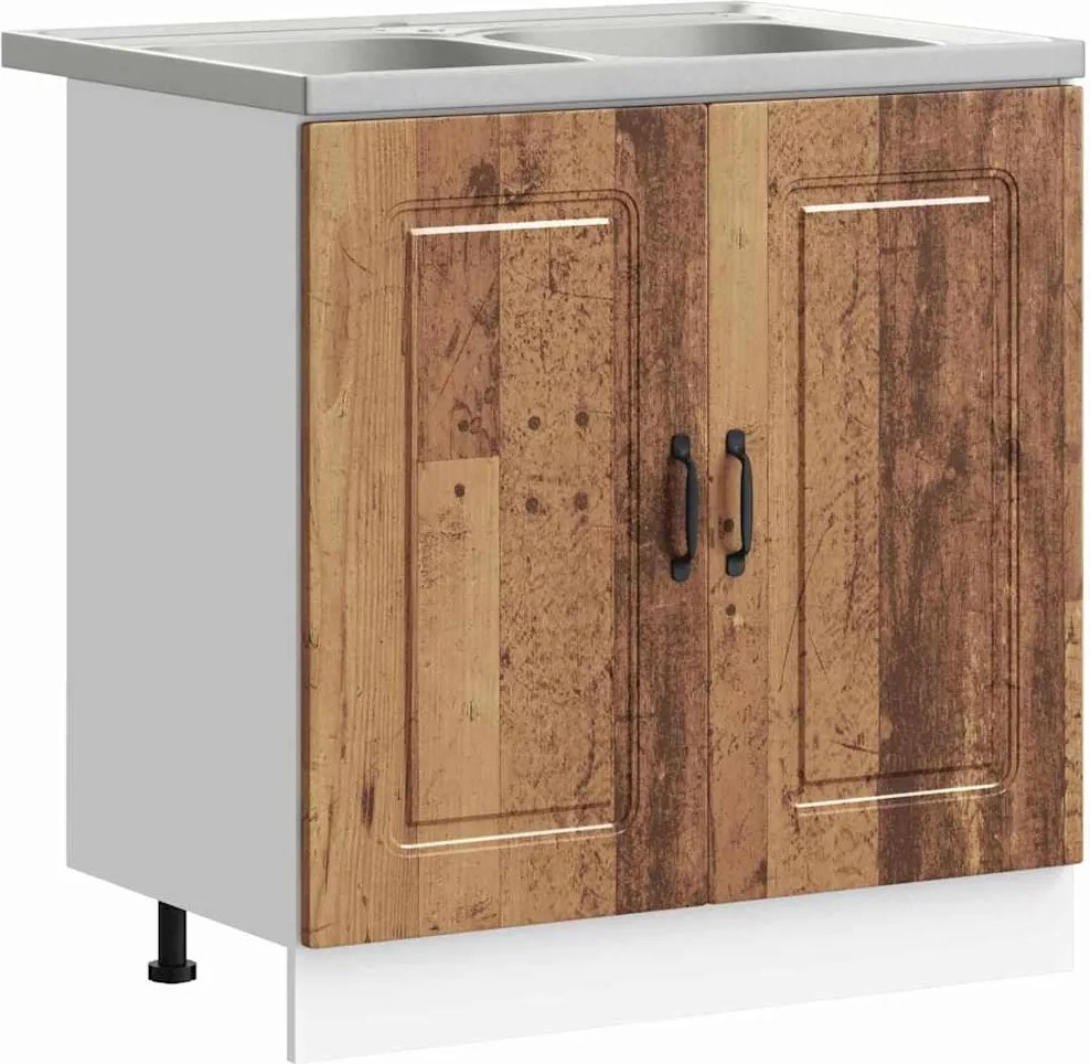 vidaXL Dulap de bucătărie cu ușă Kalmar Lemn vechi 80 x 46 x 81,5 cm