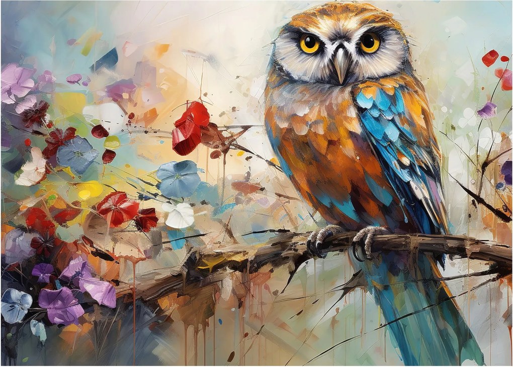 Tablou - Bufniță pictată (70x50 cm)