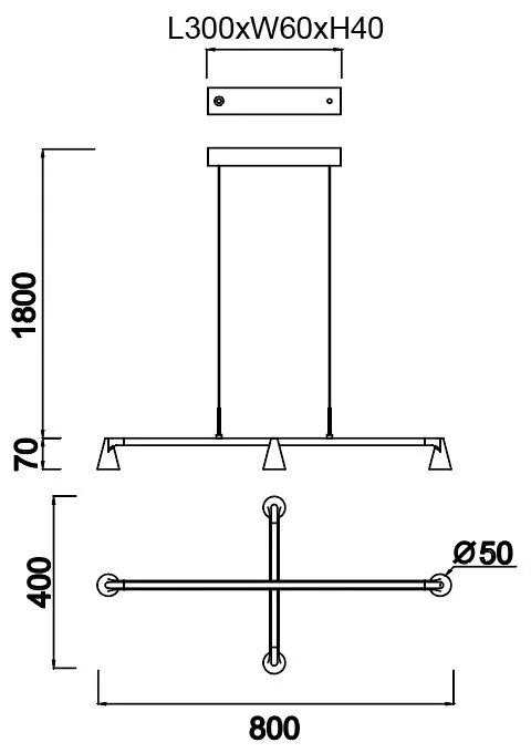 Lustra LED suspendata stil minimalist AFRICA 4L