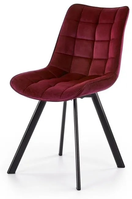 Set 4 scaune K332 velvet bordo