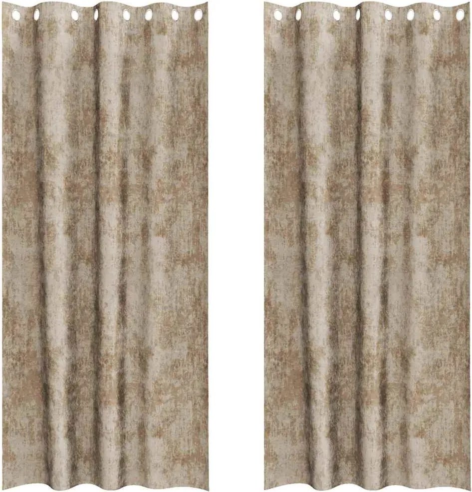vidaXL Cortine din catifea 2 pcs Șampanie 225 x 140 cm Catifea
