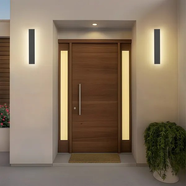 Brilagi - Aplică LED de exterior LINEAR, 8W, 230V, 3000K, IP65, antracit