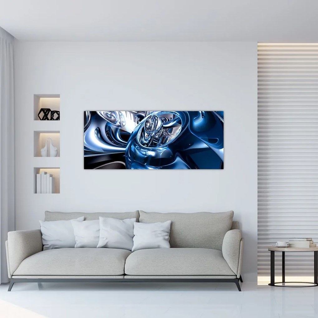 Tablou cu abstracție - cercuri (120x50 cm)