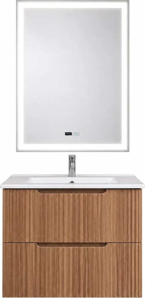Set Mobilier Baie Suspendat 60 cm Riflat – Faggio (Fag) SET MOBILIER CU OGLINDA LED FARA DEZABURIRE