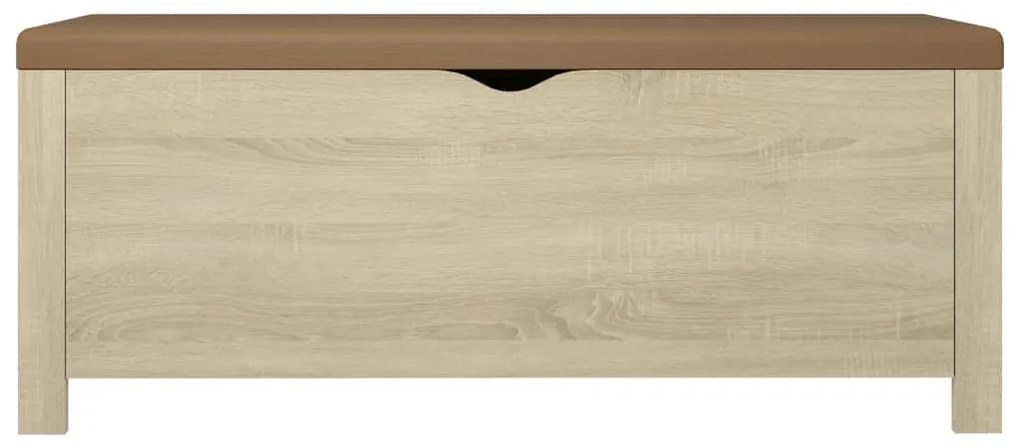 Bancheta pantofar cu perna, stejar sonoma, 105x40x45 cm, PAL 1, Stejar sonoma