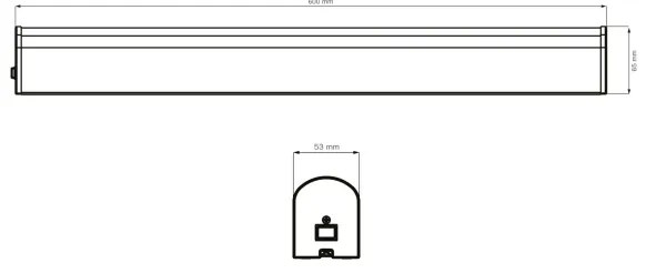 Aplică LED pentru oglindă de baie ALEX LED/15W/230V 4000K 60 cm IP44 negru