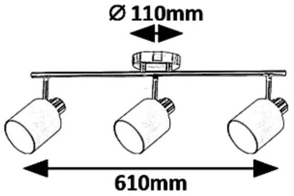 Rabalux 5011 - Lampă spot NATINA 3xE14/25W/230V