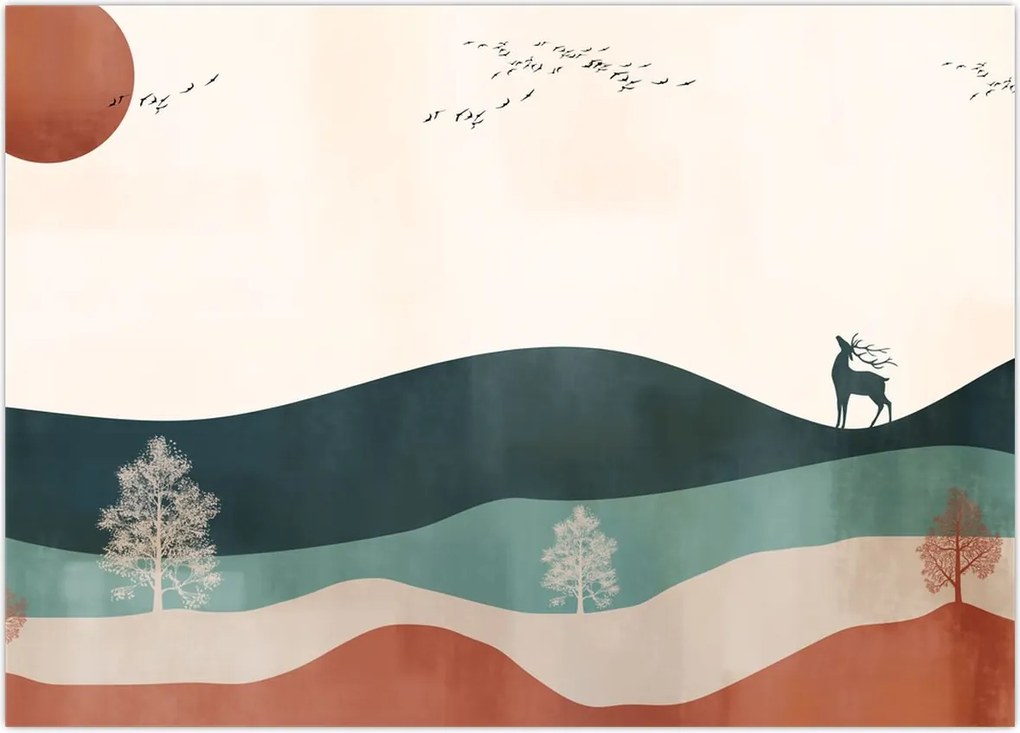 Tablou - Peisaj ilustrat (70x50 cm)