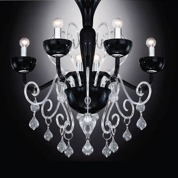 Candelabru elegant 5 brate Lilly sp5 nero
