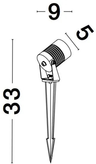 Tarus cu spot LED orientabil pentru iluminat exterior IP65 STAKE I