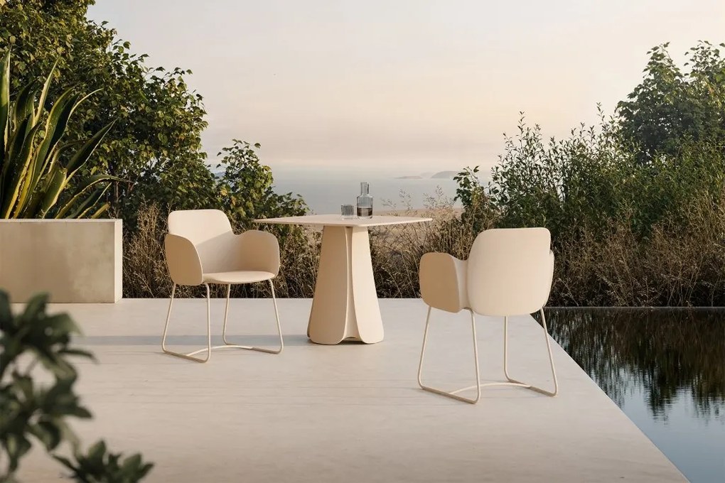 Masa de exterior / interior design modern premium PEZZETTINA TABLE 80x80x73 56013 Vondom