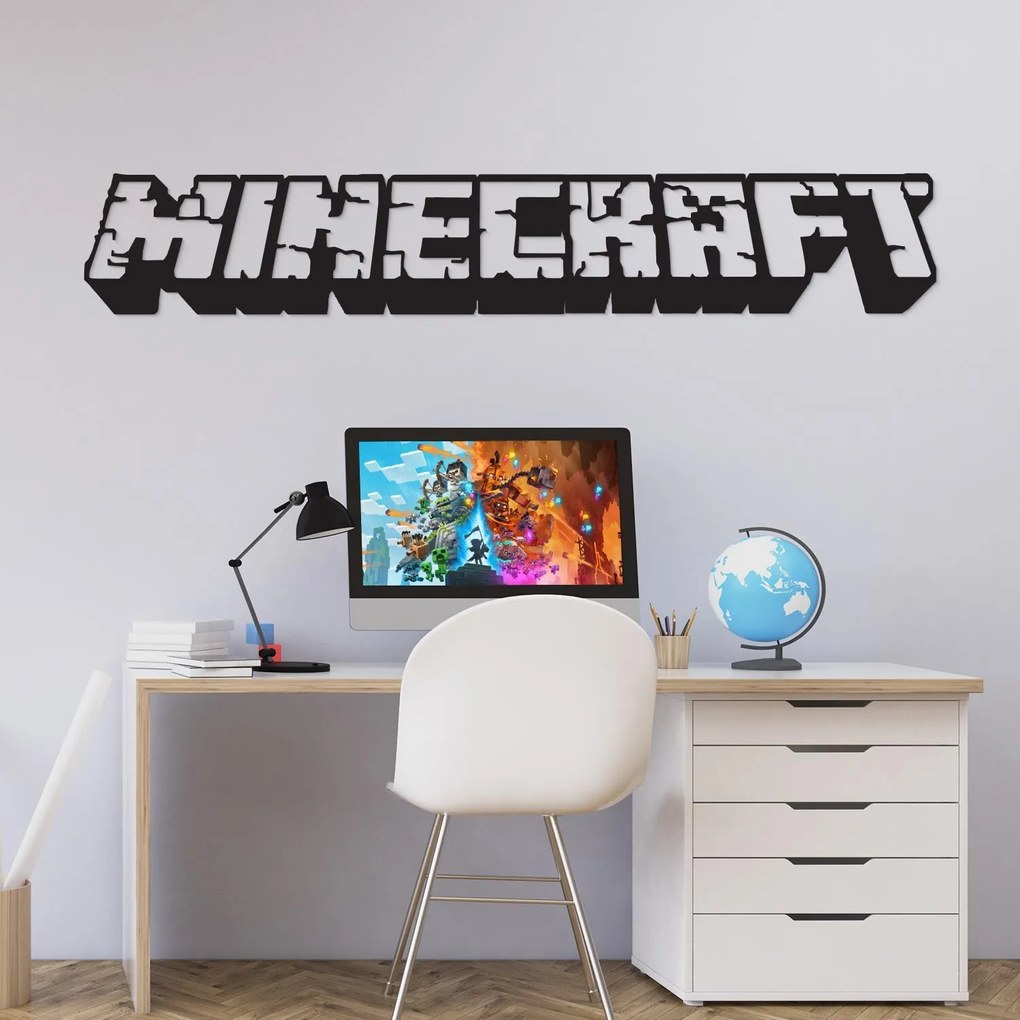 DUBLEZ | Tablou din lemn - Logo Minecraft