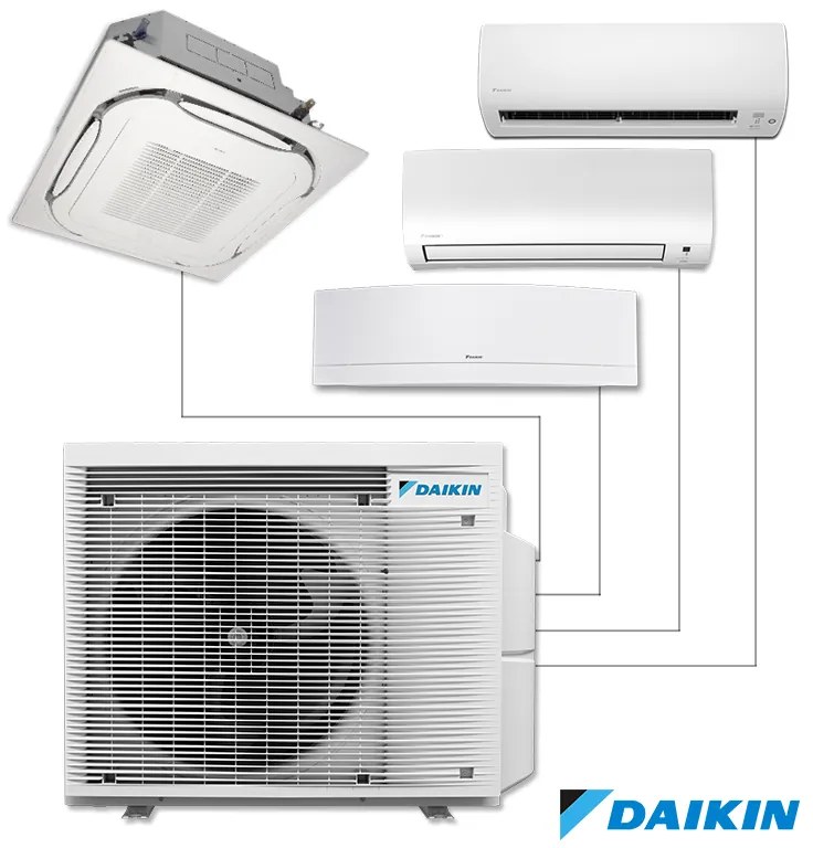Unitate exterioara pentru sistem multi-split Daikin 4MXM80A9, 27000 BTU, 59 m², A+++, R-32, Pana la 4 unitati interioare, Alb