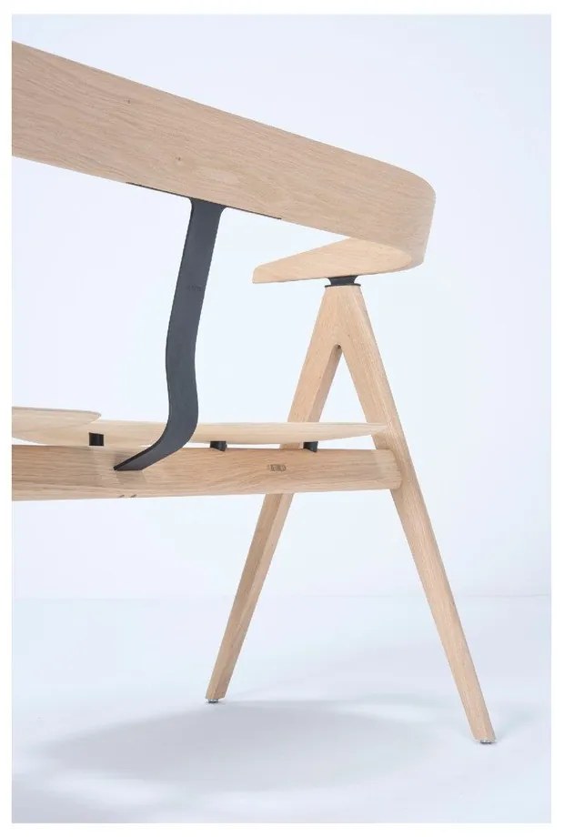 Bancă din lemn de stejar Gazzda Ava, natural