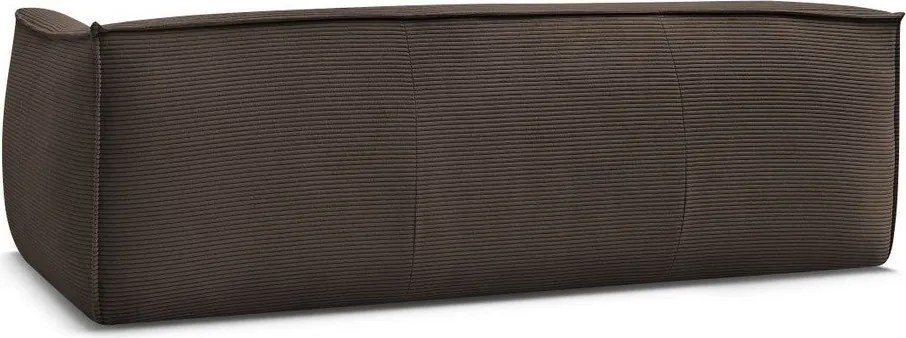 Canapea maro cu tapițerie din catifea reiată 242 cm Giorgia – Bobochic Paris