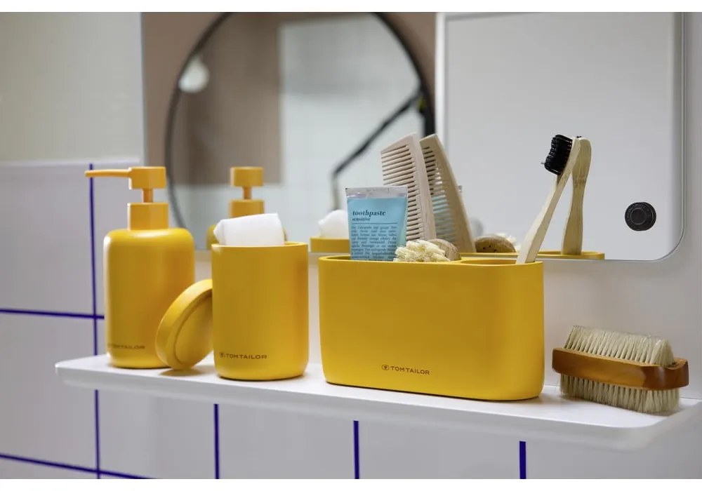 Suport pentru periuța de dinți galben muștar din polirășină Tom Tailor T-Color Bath – Wenko