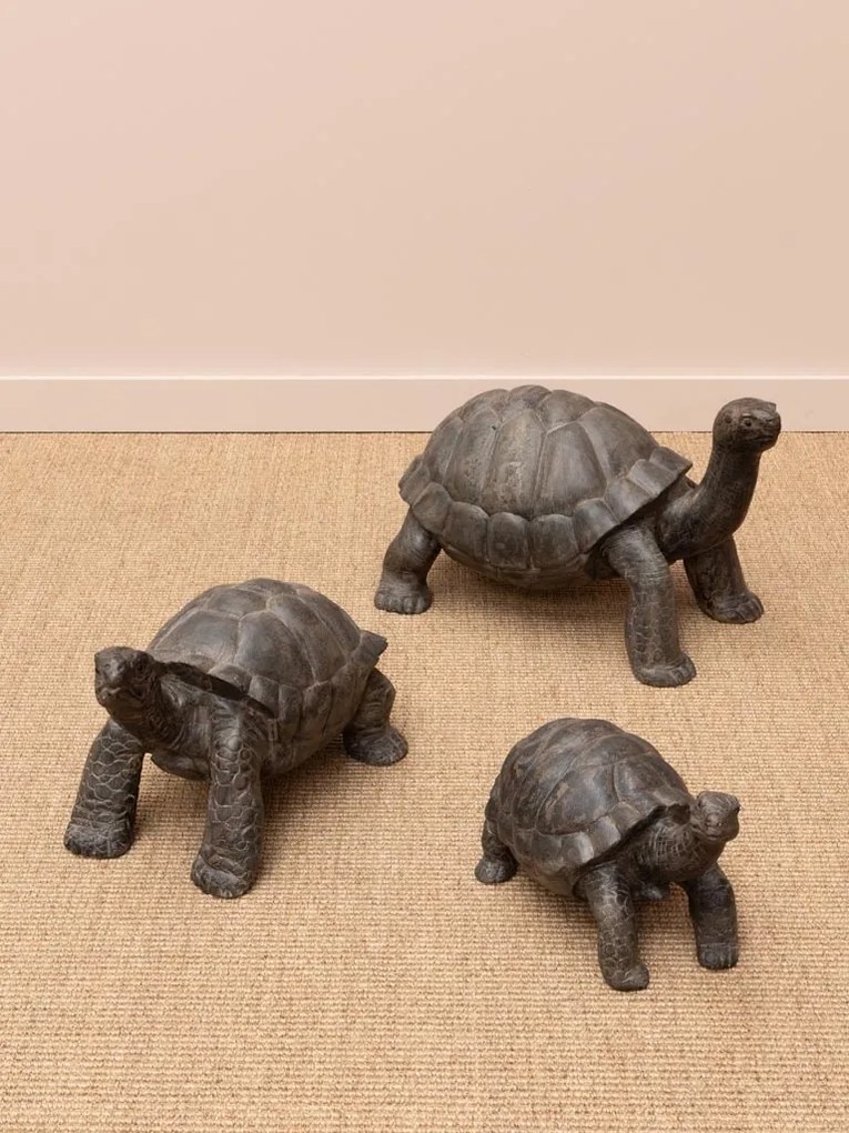 Țestoasă decorativa mica din lemn de tec, "Turtle"