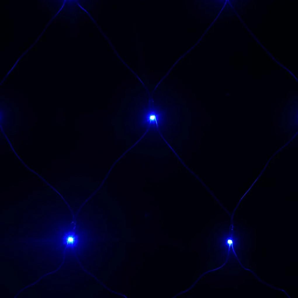 Plasa lumini de Craciun 204 LED-uri, albastru, 3x2 m, int. ext. 1, Albastru, 204