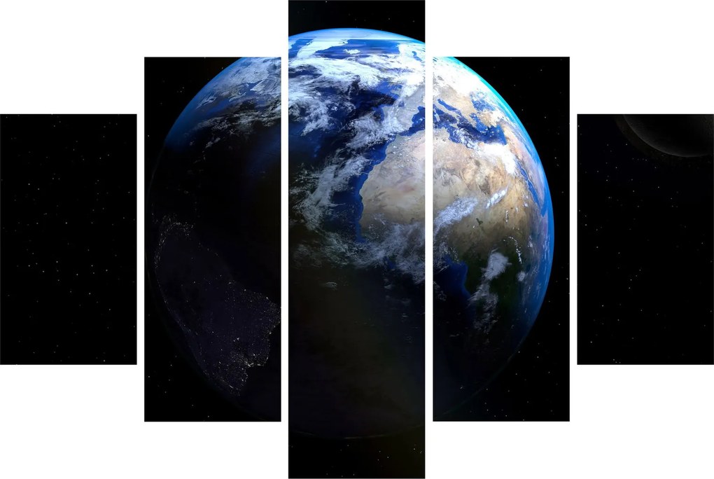 Tablou cu Luna și Pământul (150x105 cm)