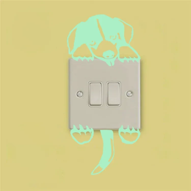 Sticker intrerupator Glow in the Dark Dog