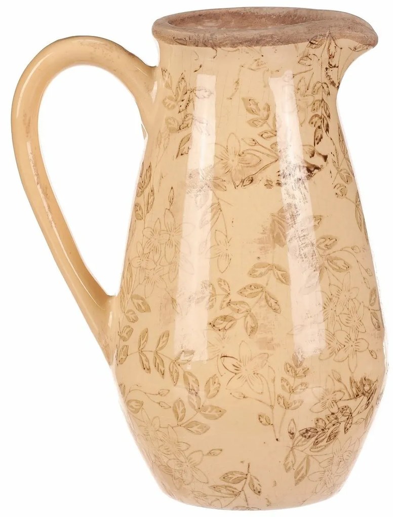 Vaza ceramică Flores retro, ulcior, 17 x 22 cm