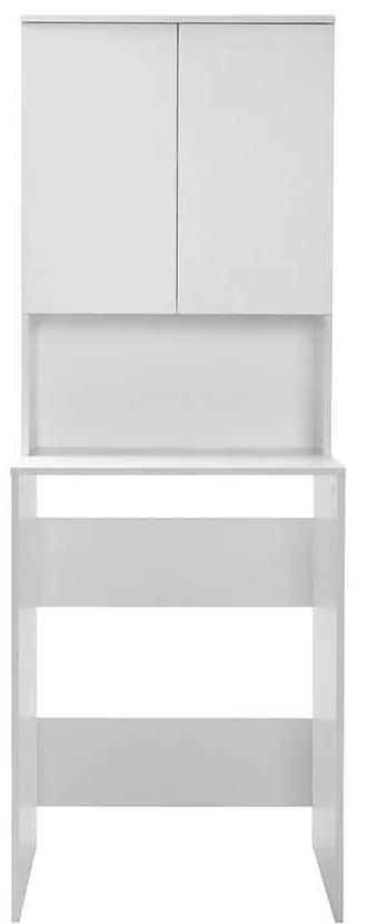Dulap Baie Adore cu Loc Pentru Masina de Spalat, 3 Rafturi, 2 Usi, Alb, 65 x 182 x 60 cm