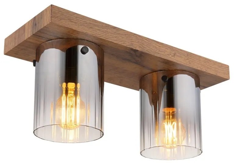 Plafoniera MDF si sticla fumurie UNDERWOOD