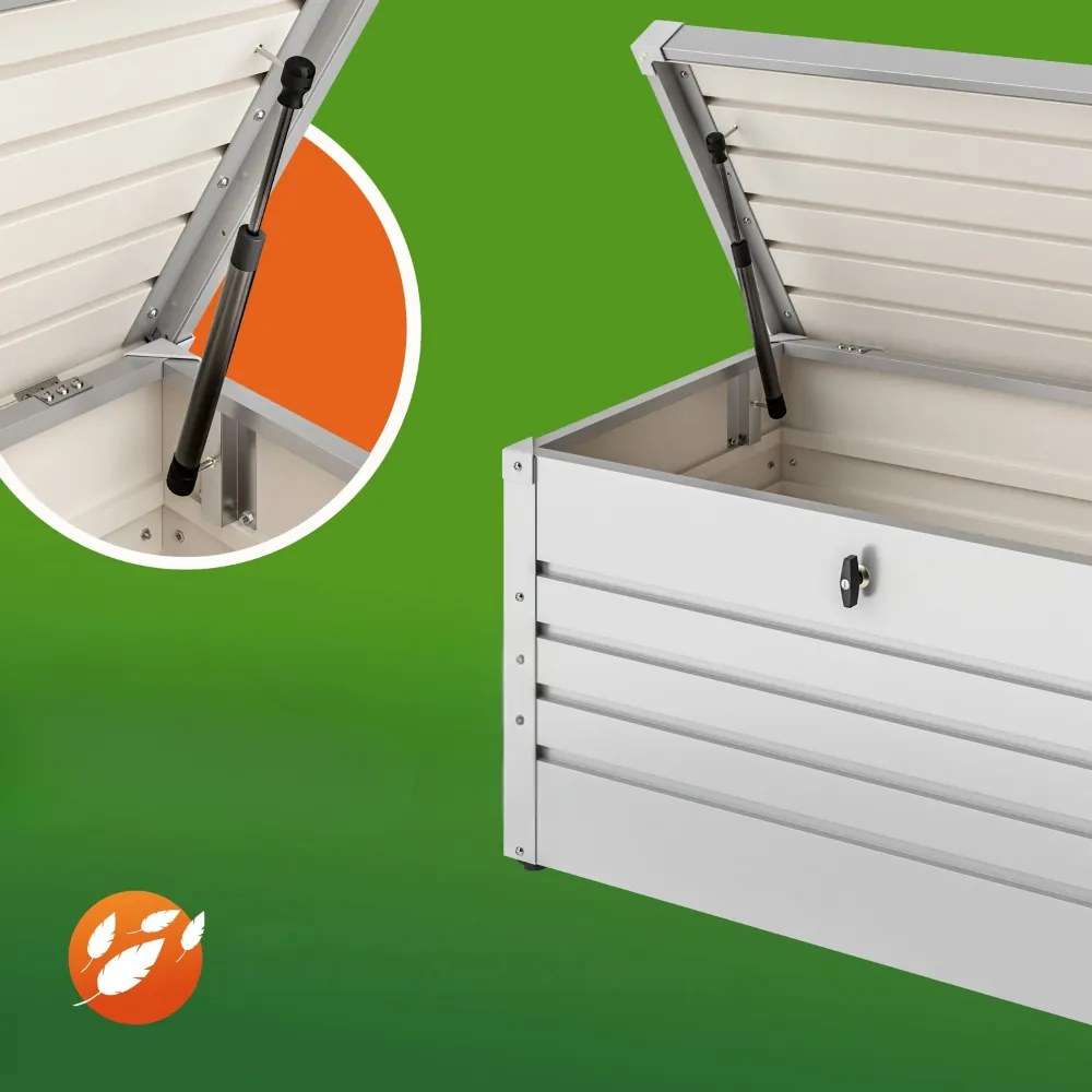 Cutie metalică de depozitare METALBOX, 385 l, 120×62×63cm, gri Gardebruk