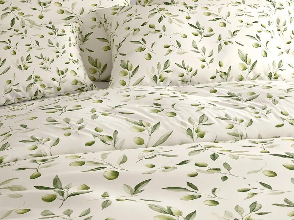 Lenjerie de pat din bumbac OLIVE POLY verde Dimensiune lenjerie de pat: 2 buc 70 x 90 cm | 200 x 220 cm