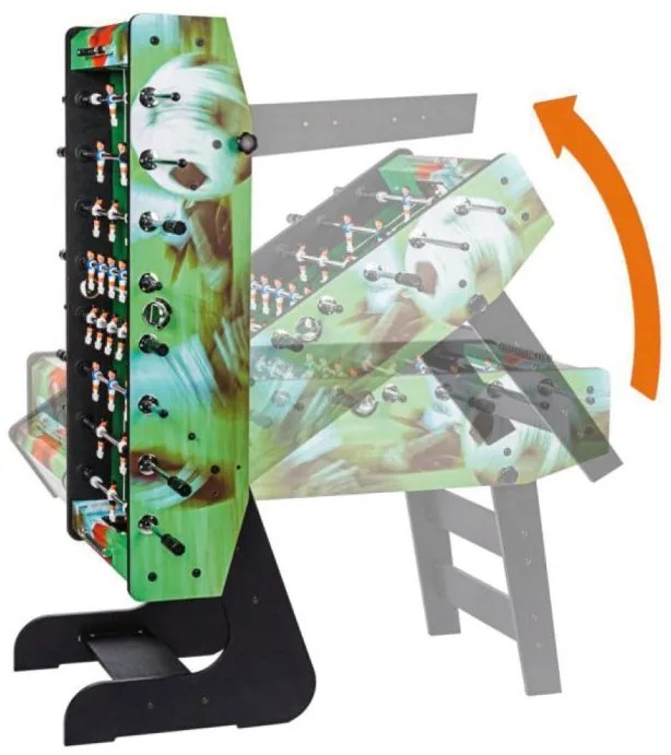 Masa de fotbal Liverpool 141 x 125 x 89 cm, imprimare verde