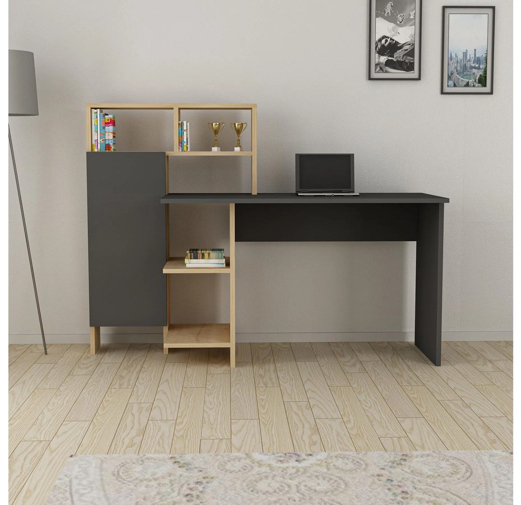 Masă PC Tolada (antracit + stejar) . 1094913