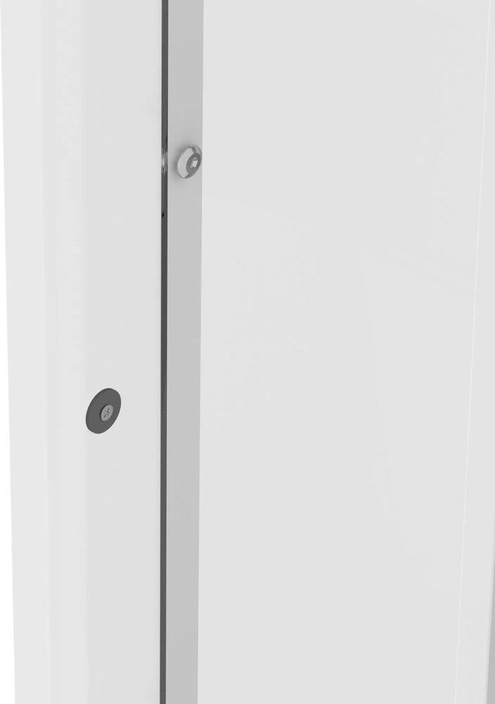 Vitrină multifuncțională cu perete despărțitor din sticlă, lumină LED cu schimbare de culoare, 40x29x170 cm, Alb