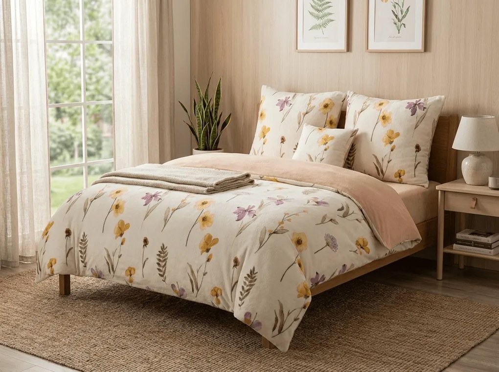Lenjerie de pat dubla DUO SENSE WILDELLA crem cocolino/flanel Dimensiune lenjerie de pat: 70 x 90 cm | 140 x 220 cm