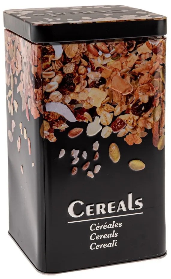 Recipient din metal pentru produse vrac Black3D – Dakls