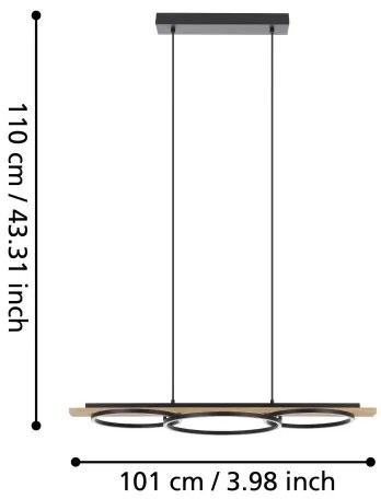 Lustră LED dimabilă Eglo 901714 BOYAL 2xLED/12,5W/230V+LED/15,5W bej/negru