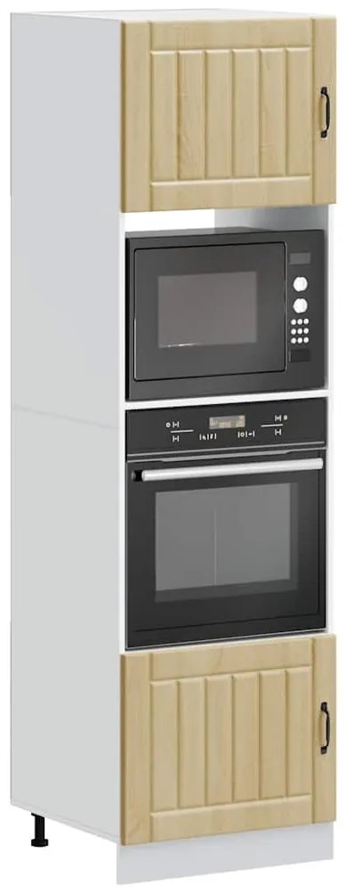 vidaXL Dulapuri pentru cuptor 2 buc. Lucca stejar Sonoma Lemn