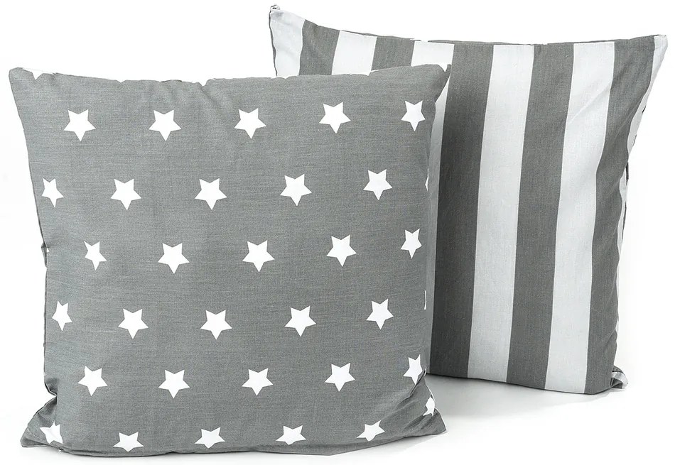 Faţă de pernă 4Home Stars, gri, 2x 40 x 40 cm