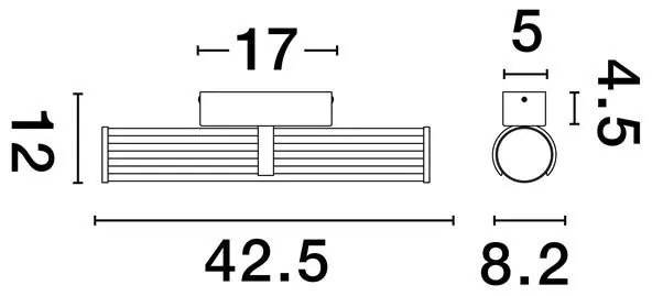 Aplica LED baie decorativa design elegant IP44 HEDULA L-42,5cm