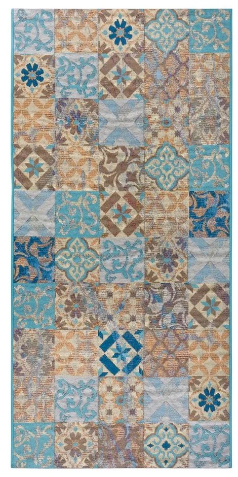 Covor albastru de tip traversă 75x150 cm Cappuccino Mosaik – Hanse Home